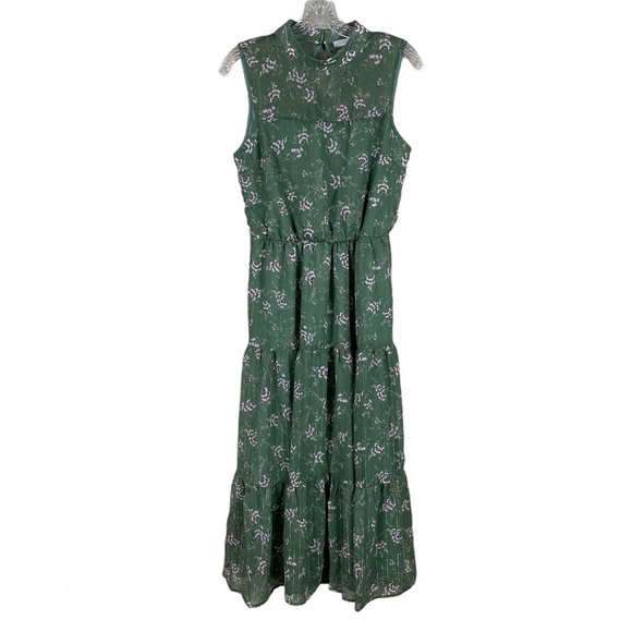 Lush Green Floral Maxi Dress - Picture 5 of 10